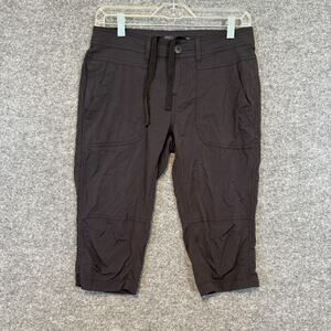 Prana Pants‎ Womens 4 Black Hiking Pants Cargo Capri Crop Casual Outdoors